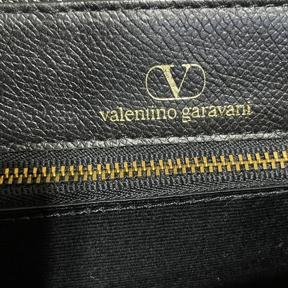 Valentino Garavani Black Crossbody Bag with Gold Accents - Picture 12 of 15